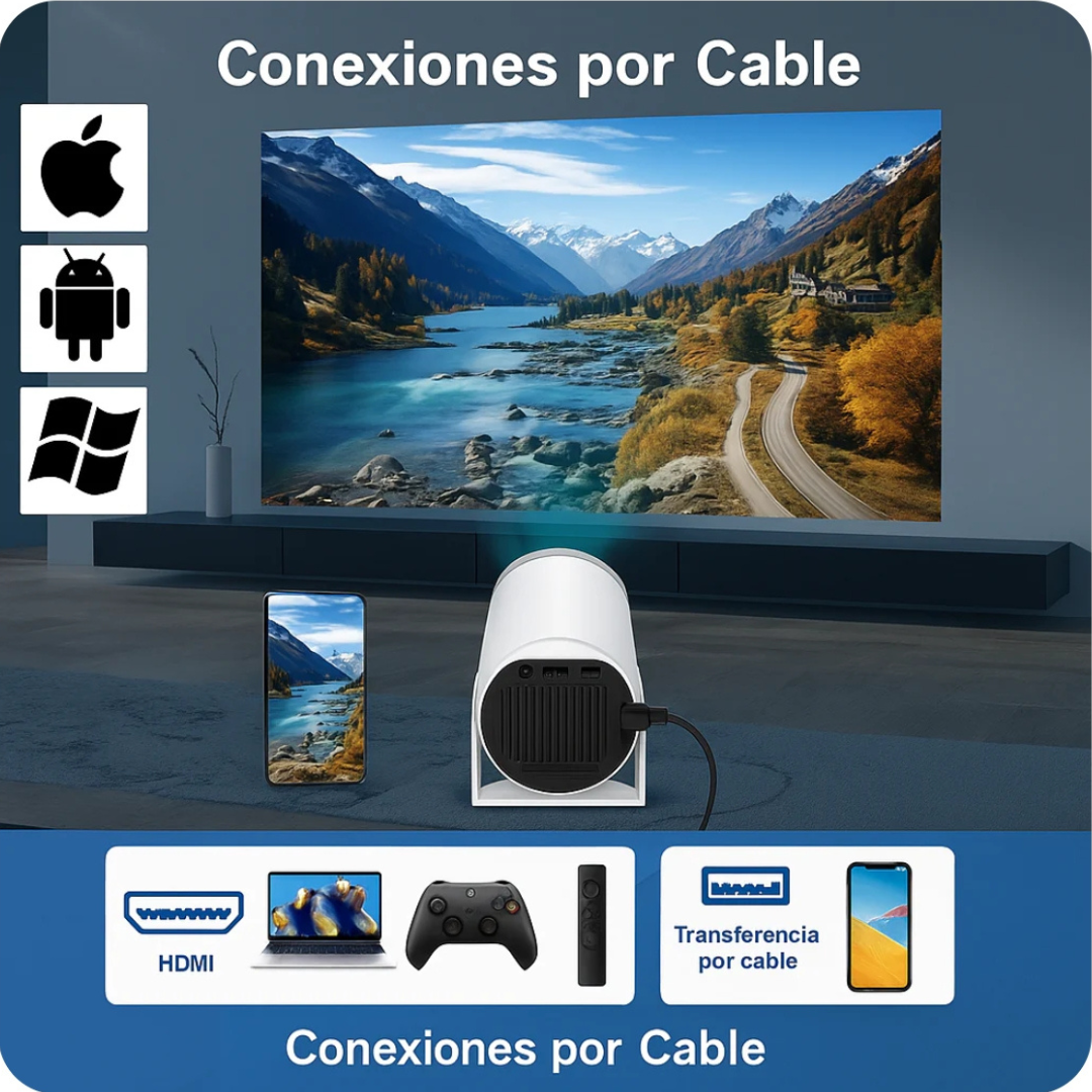 Proyector cinematográfico portátil